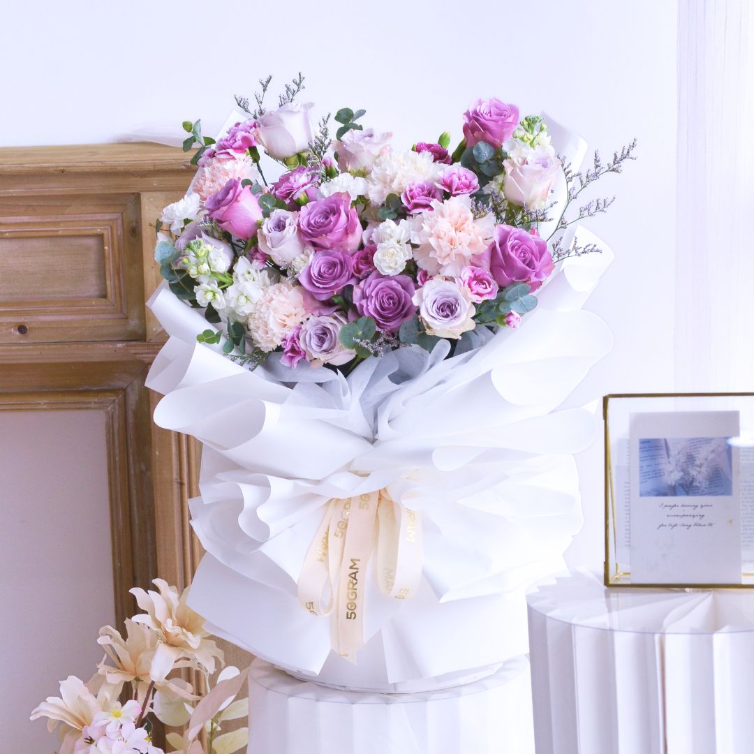 Amethyst Dream Purple Roses Hand Bouquet image 3