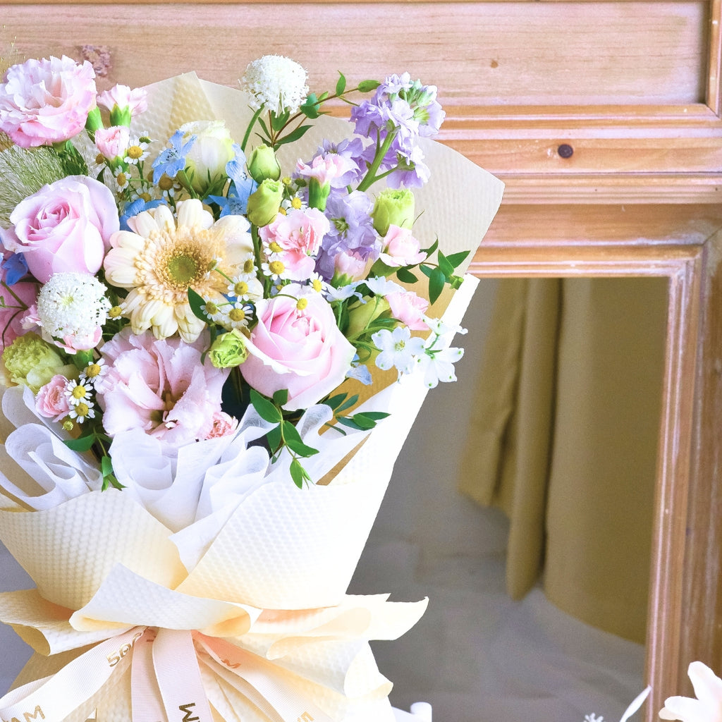 Pastel Poise Pink Roses Hand Bouquet image 5