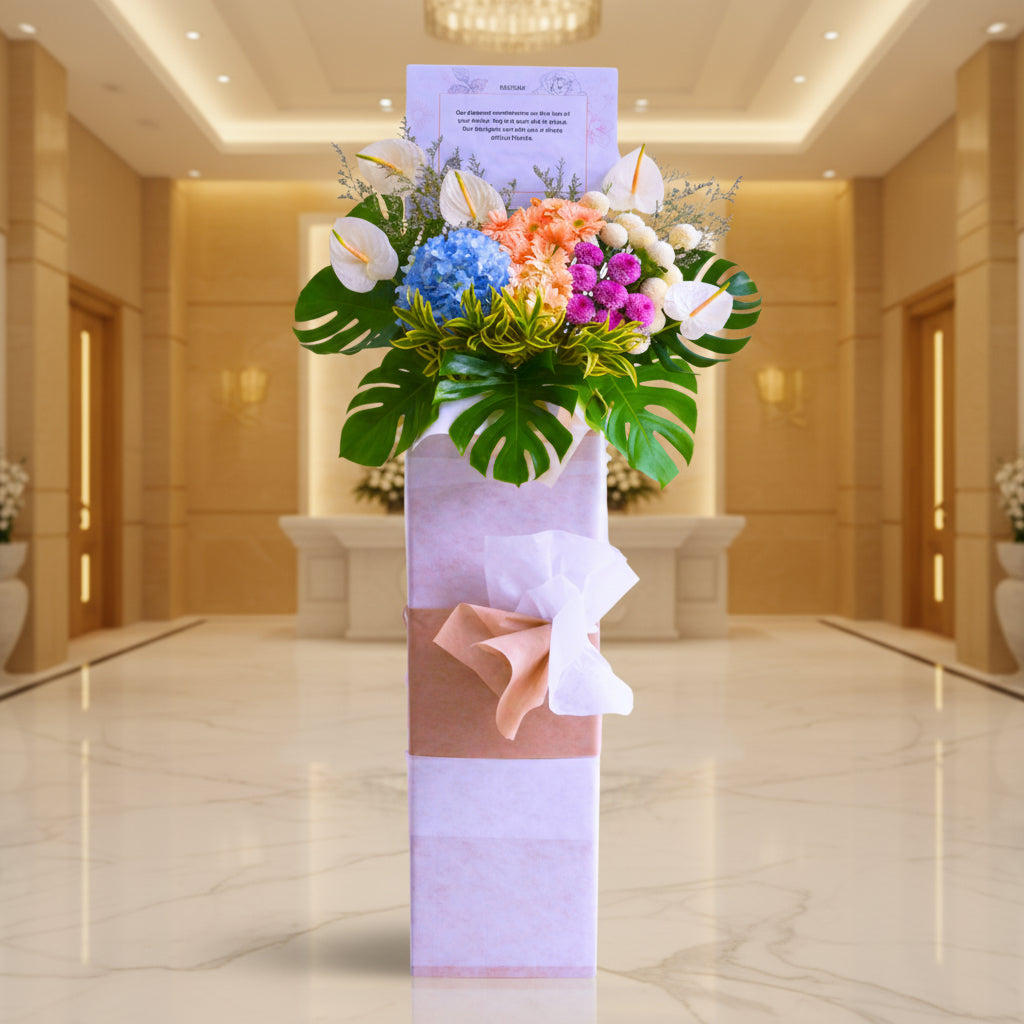 Harmony's Embrace | Condolences Flower Stand image 1