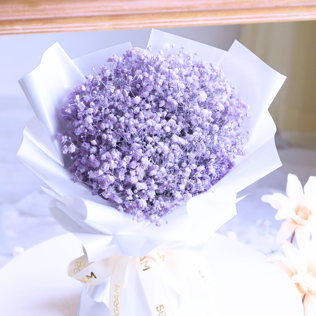 Baby Lavender Baby Breath Hand Bouquet image 10