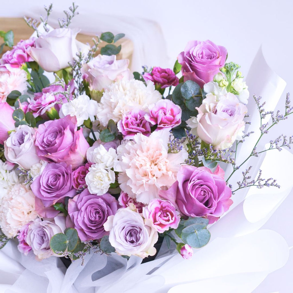 Amethyst Dream Purple Roses Hand Bouquet image 6
