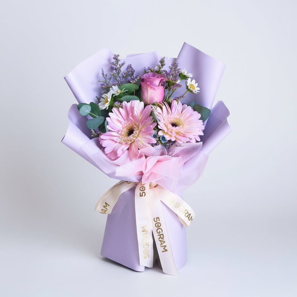 Fresh Flick Purple Rose Hand Bouquet image 0