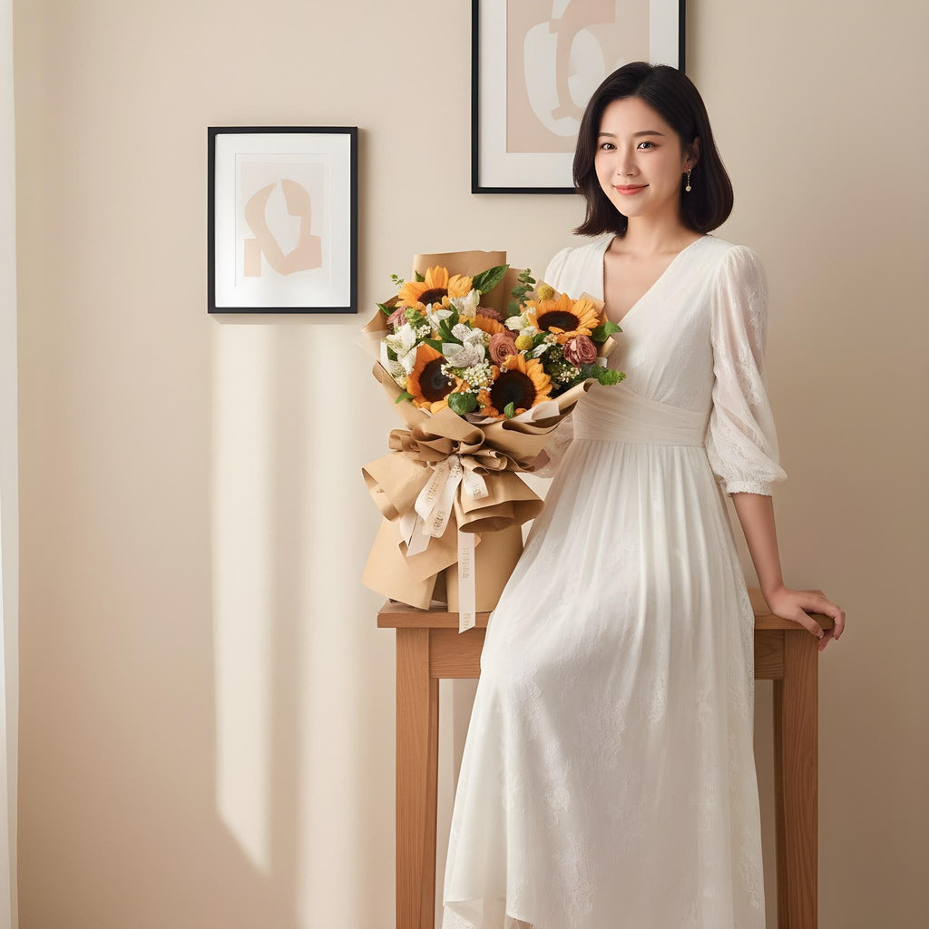 Beautiful You Sunflower Hand Bouquet image 2