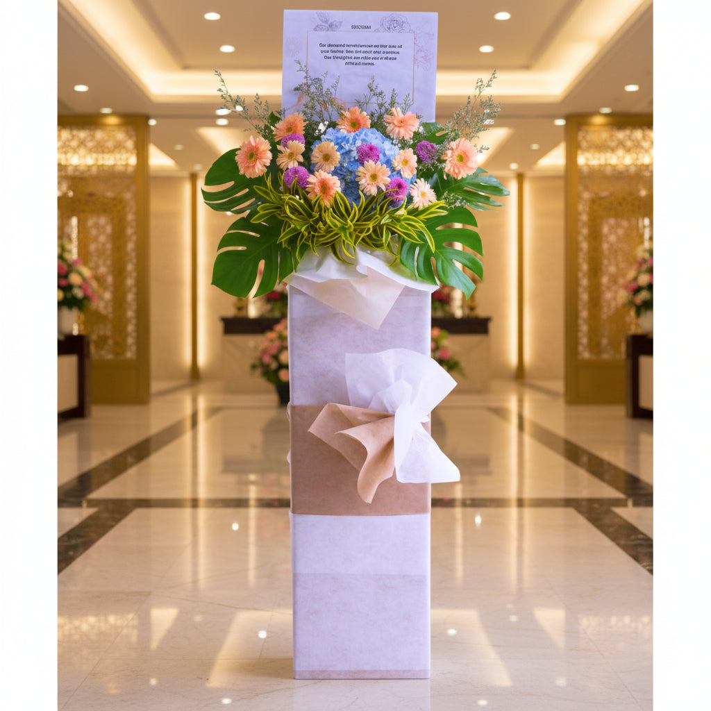 Harmony's Embrace | Condolences Flower Stand image 2