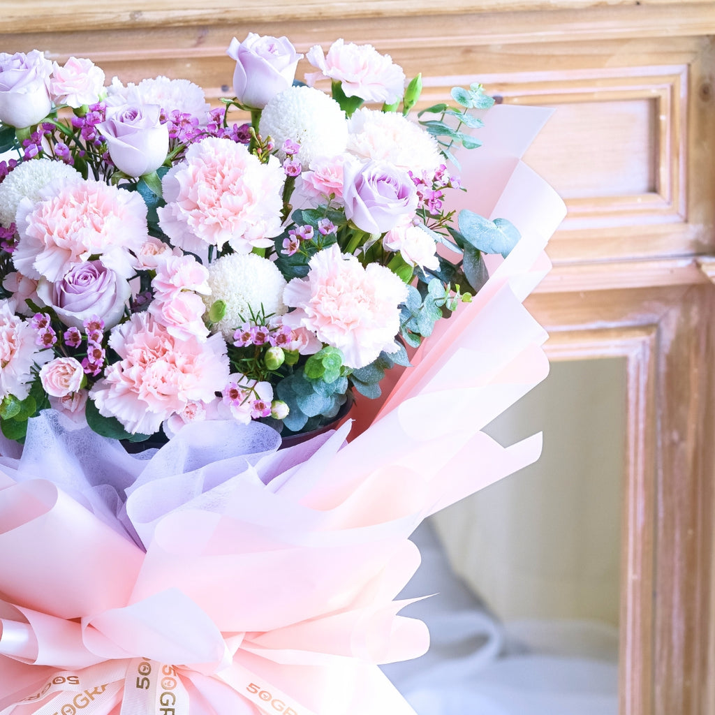 Primo Amore Beige Carnation Hand Bouquet image 7
