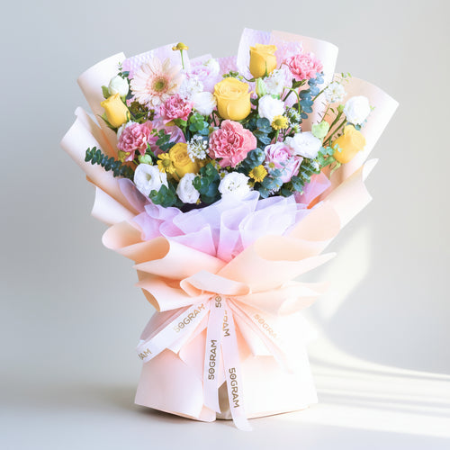 Buttercup Whimsy Yellow Roses Hand Bouquet image 0
