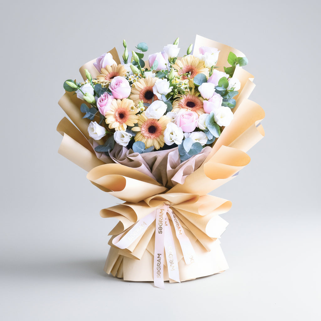 My Everything Champagne Daisy Hand Bouquet image 0