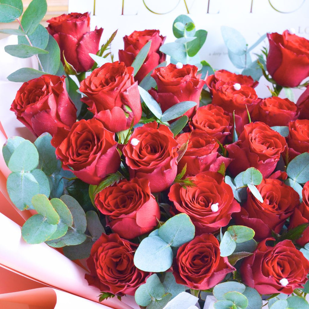 Crimson Whispers Red Roses Hand Bouquet image 5