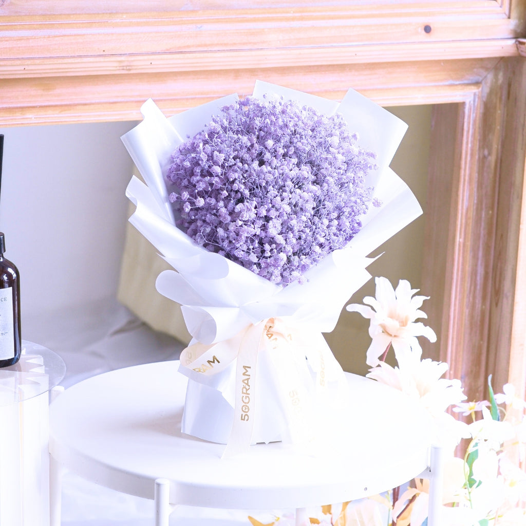 Baby Lavender Baby Breath Hand Bouquet image 8