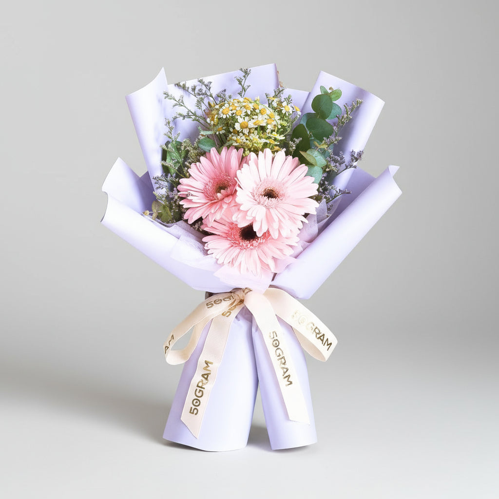 Adore Lite Pink Daisy Hand Bouquet image 0