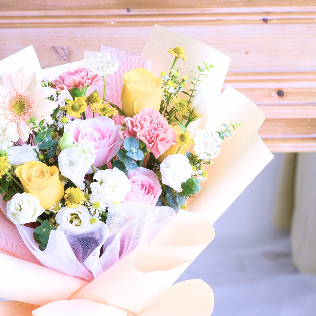 Buttercup Whimsy Yellow Roses Hand Bouquet image 12