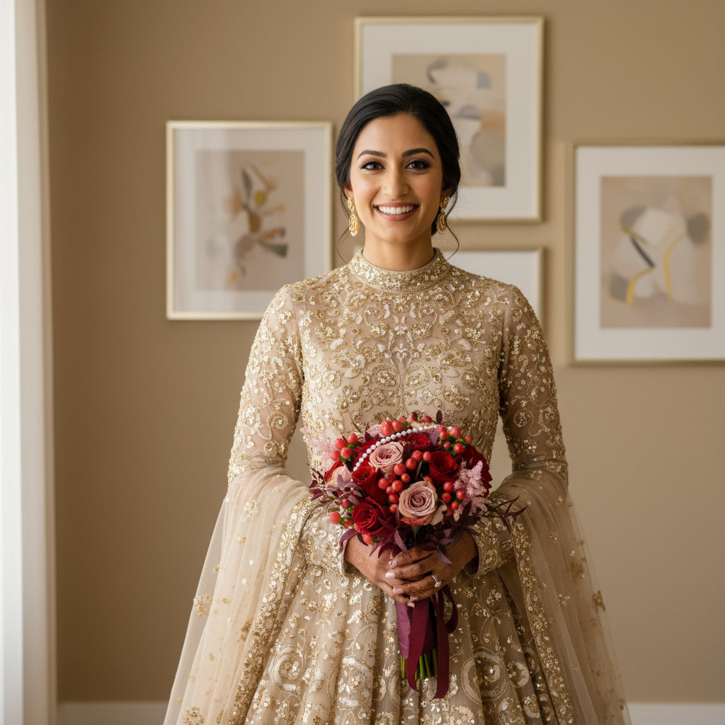 Red Wedding Bells | Bridal Bouquet image 1