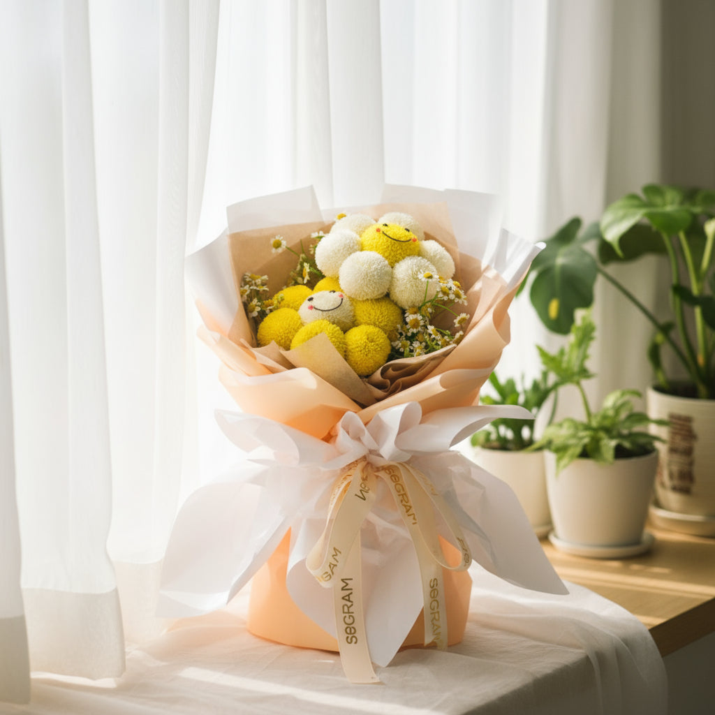 Happy Face Ping Pong Hand Bouquet image 1