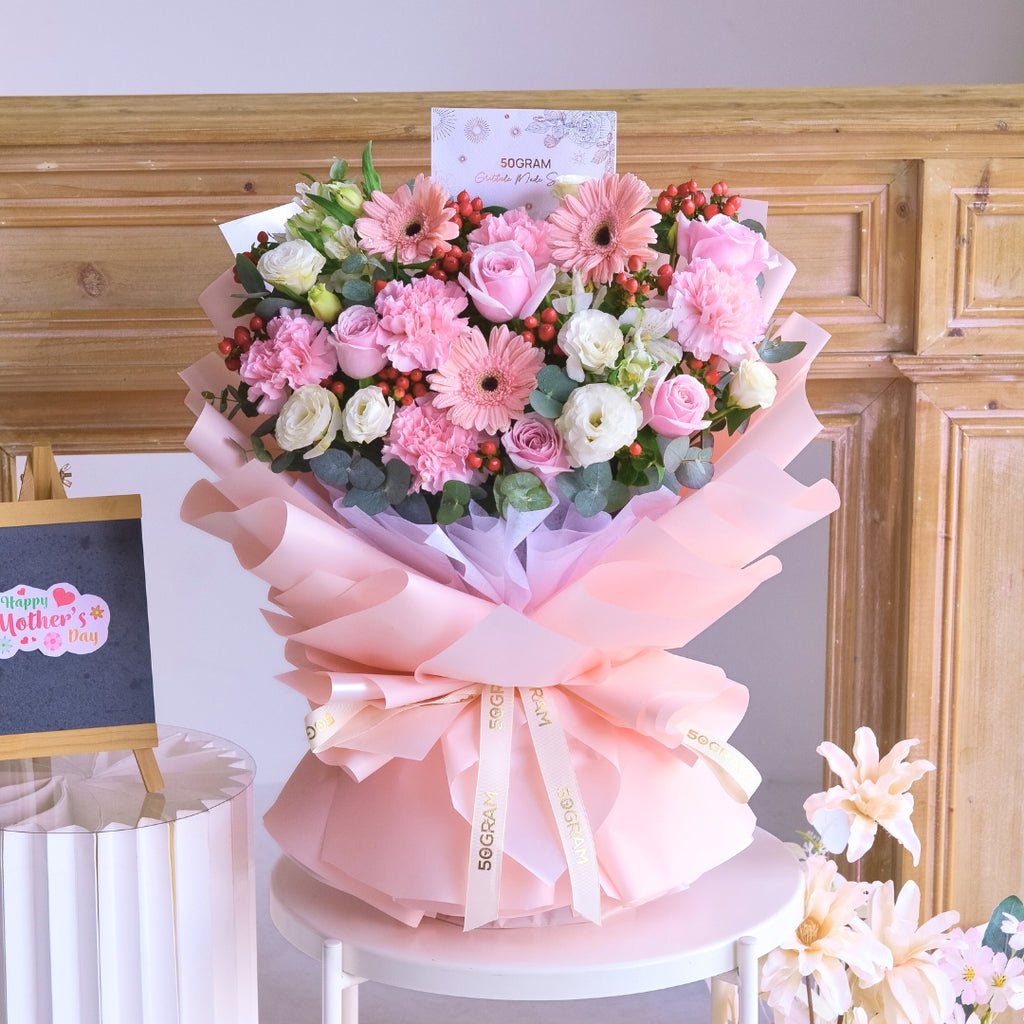 Gentle Grace Pink Daisy Hand Bouquet image 2