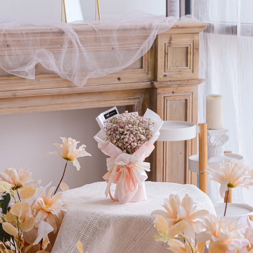 Baby Pink Baby Breath Hand Bouquet image 8