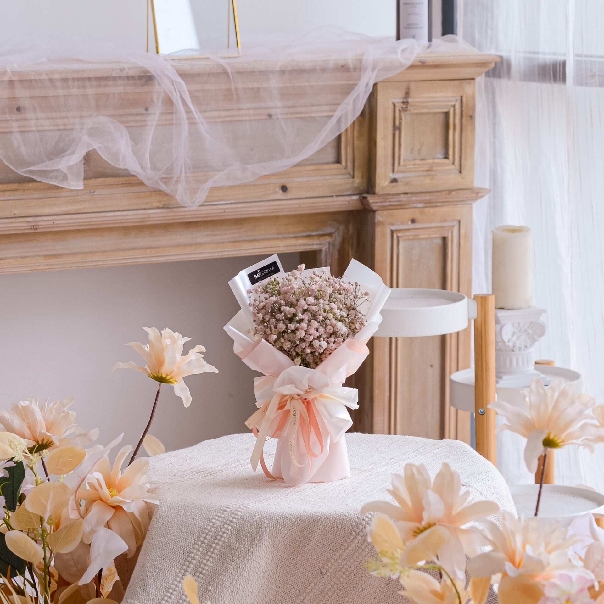 Baby Pink Baby Breath Hand Bouquet image 8