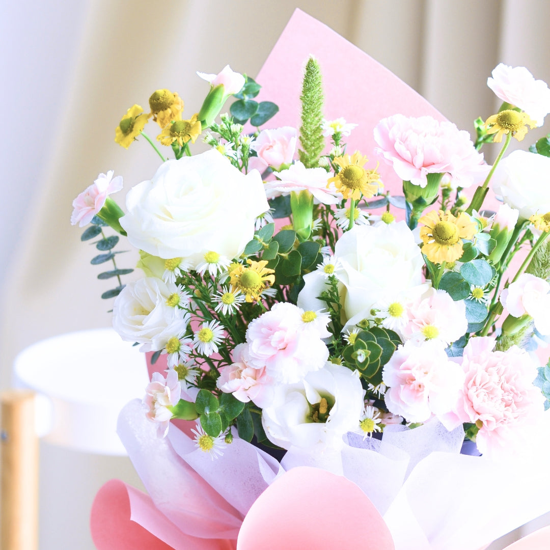 Spring Gleam White Roses Hand Bouquet image 5