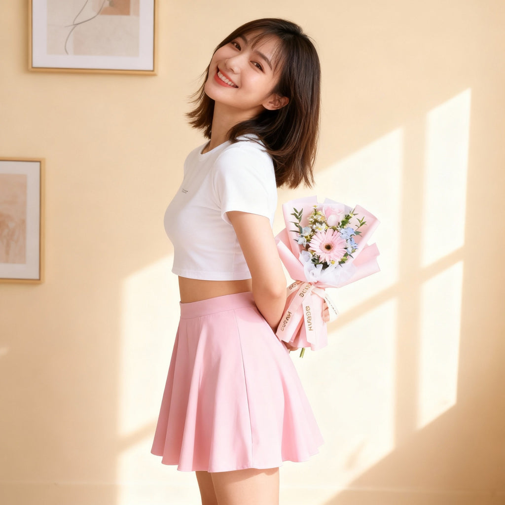 Joylet Pink Rose Hand Bouquet image 1