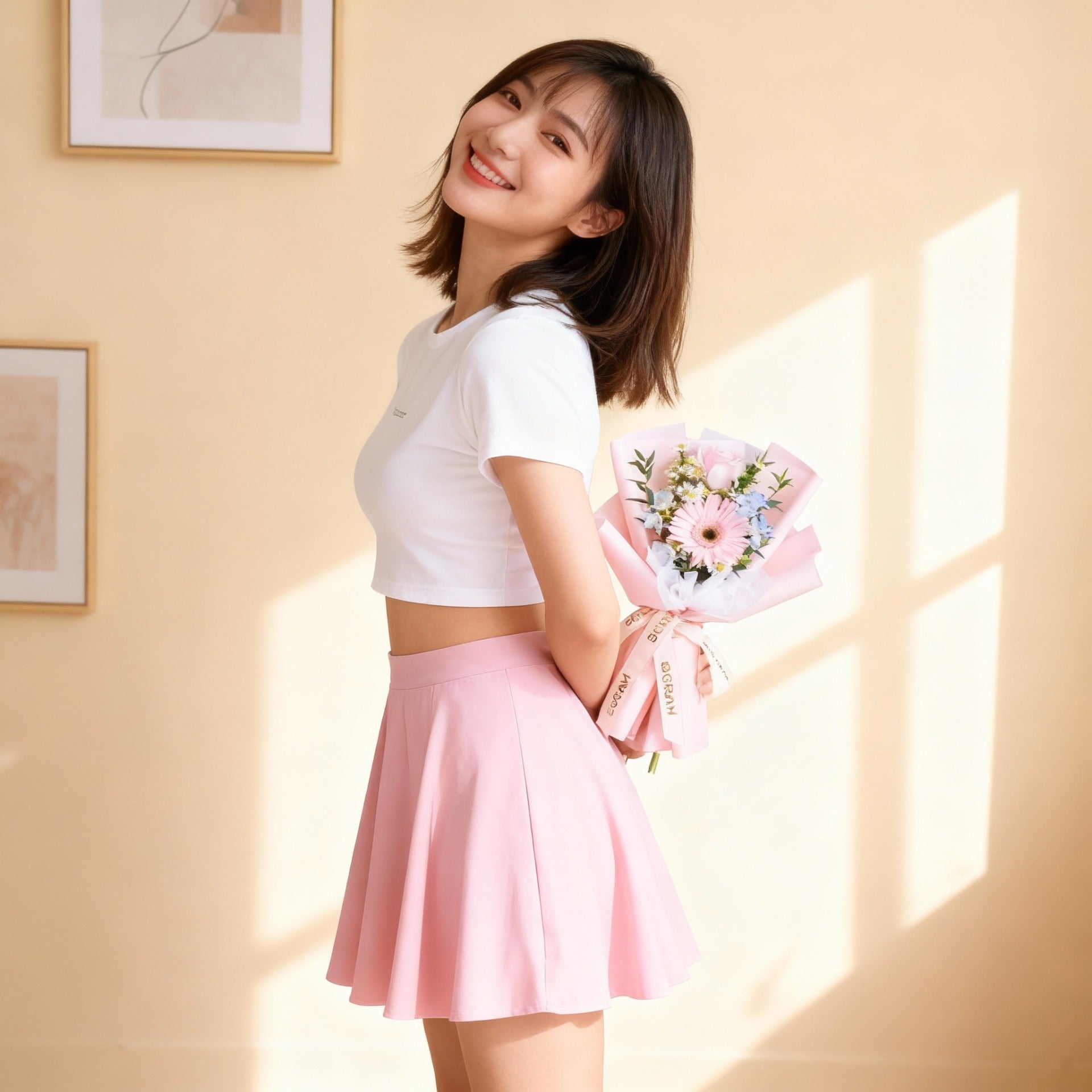 Joylet Pink Rose Hand Bouquet image 1