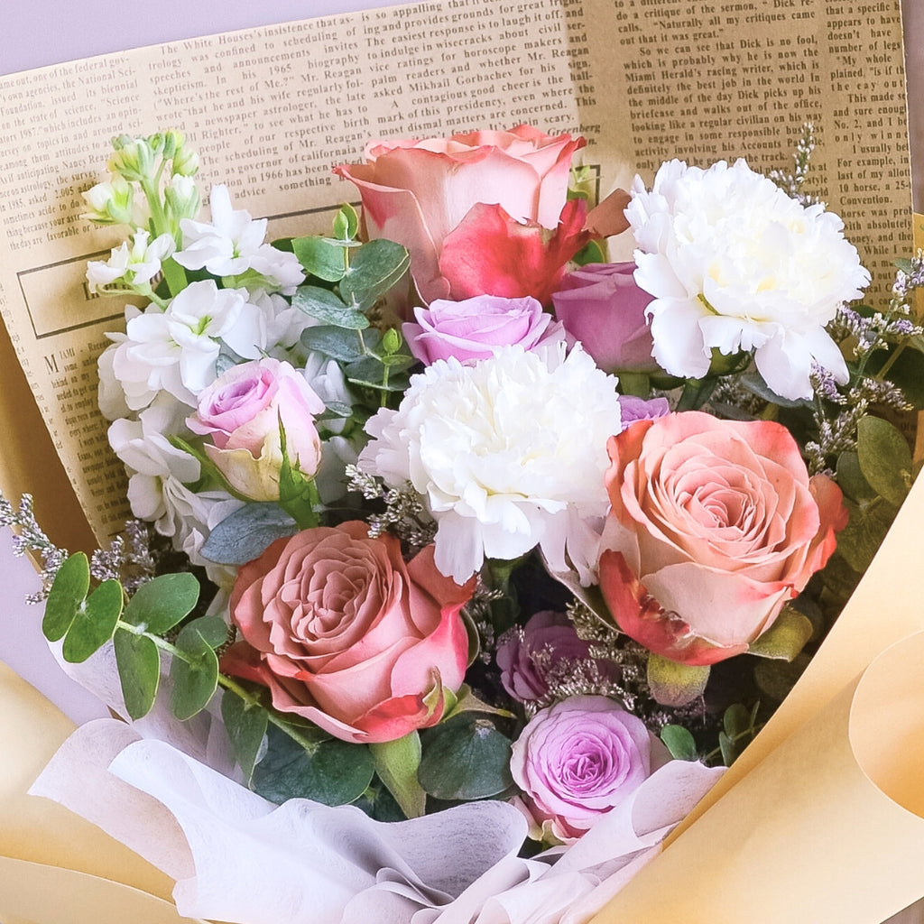 Burlap Kiss Cappuccinno Rose Hand Bouquet image 16