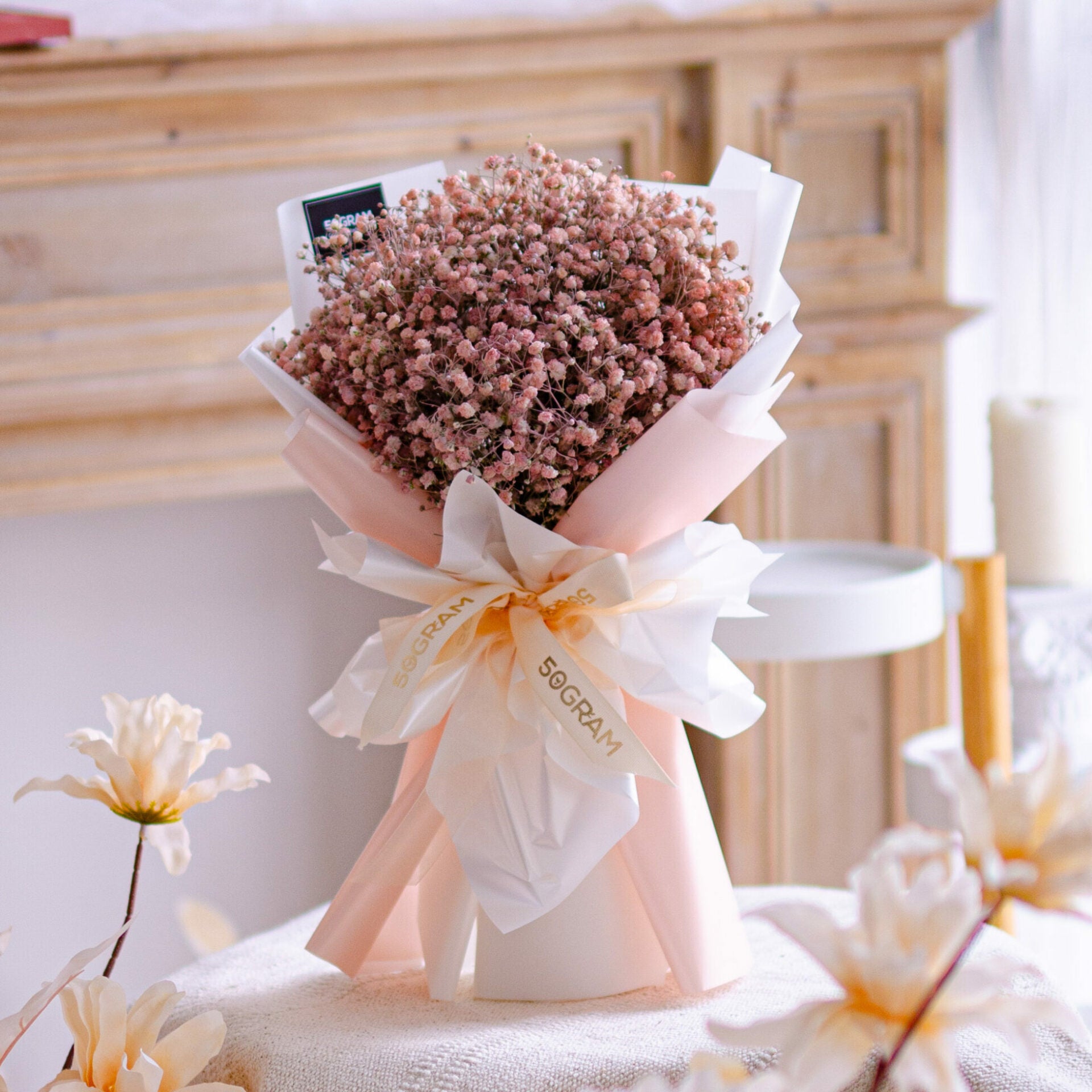 Baby Pink Baby Breath Hand Bouquet image 10
