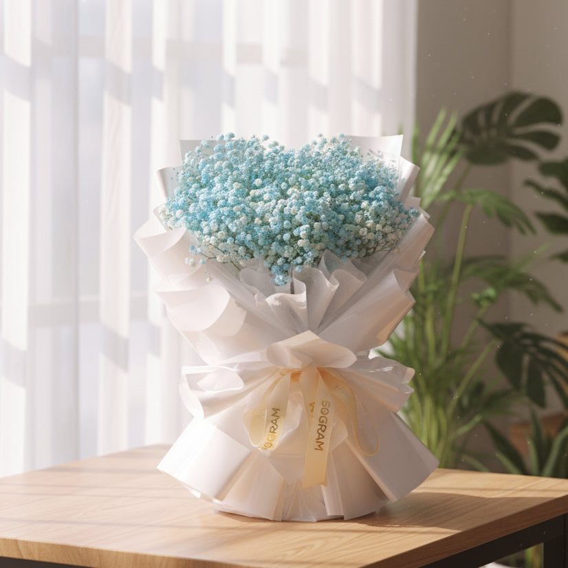 Baby Breeze Baby Breath Hand Bouquet image 1